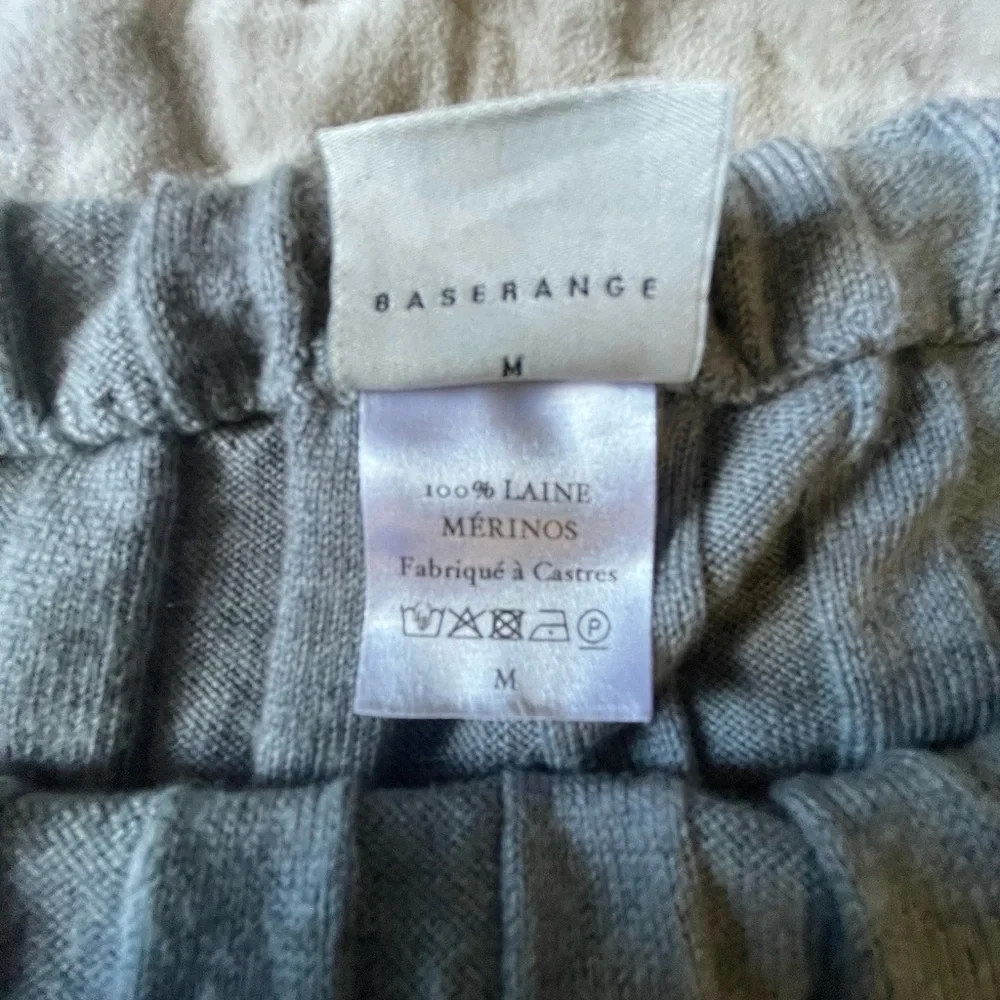 BASERANGE Adler Pants Wide Rib Merino Wool in Billow Grey Fine Knit So Comfy M - Picture 12 of 16